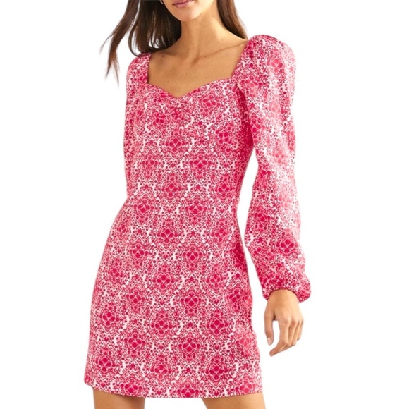 BODEN Women’s Linen Puff Sleeve Mini Shift Dress - Picture 2 of 16